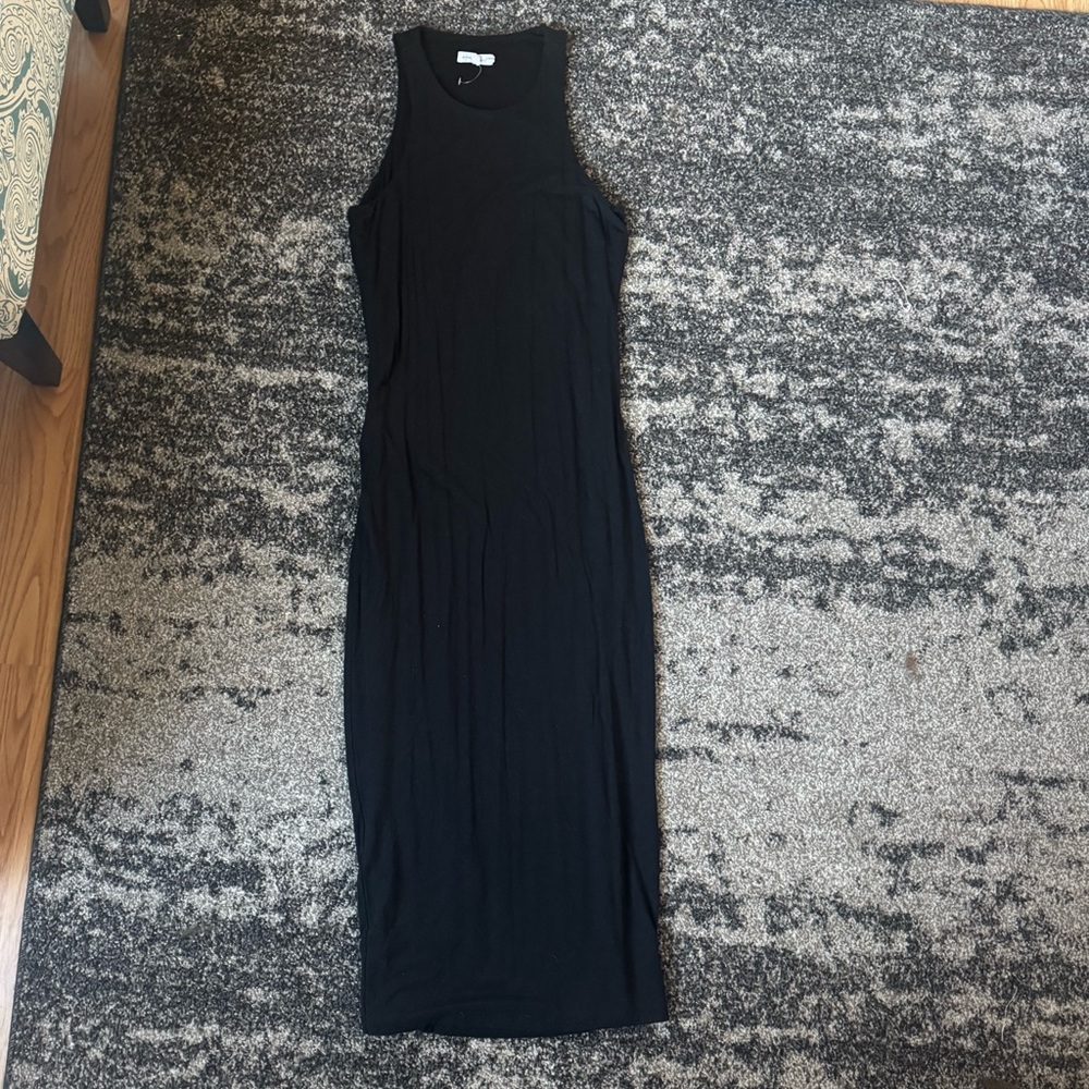 Good American Black midi dress